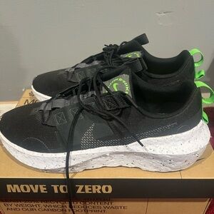 Nike Black Sneakers with Green Highlights